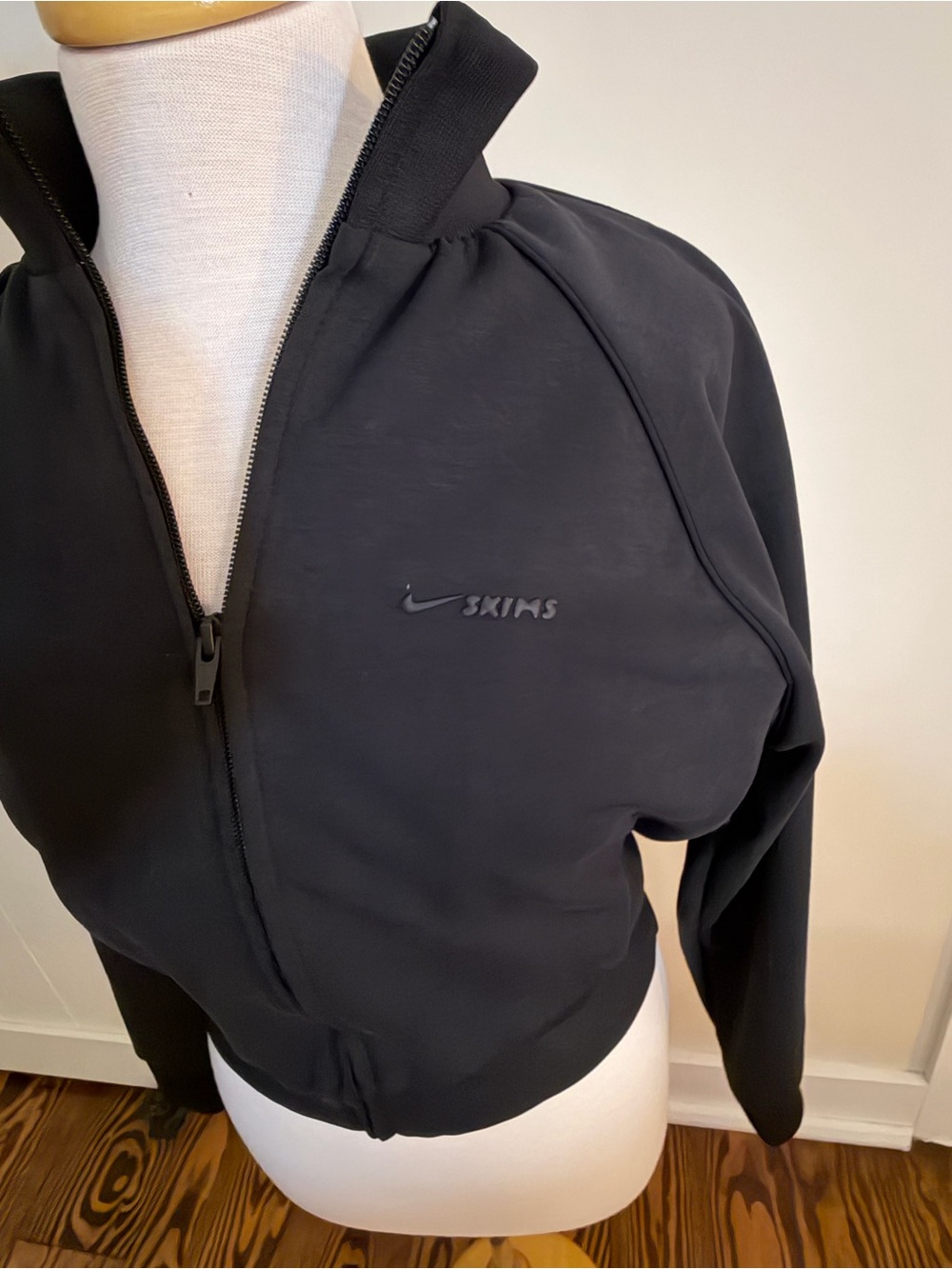 Nike SKIMS Black Crop Zip-Up Jacket